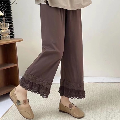 2色/裾レースペチパンツ ・12503