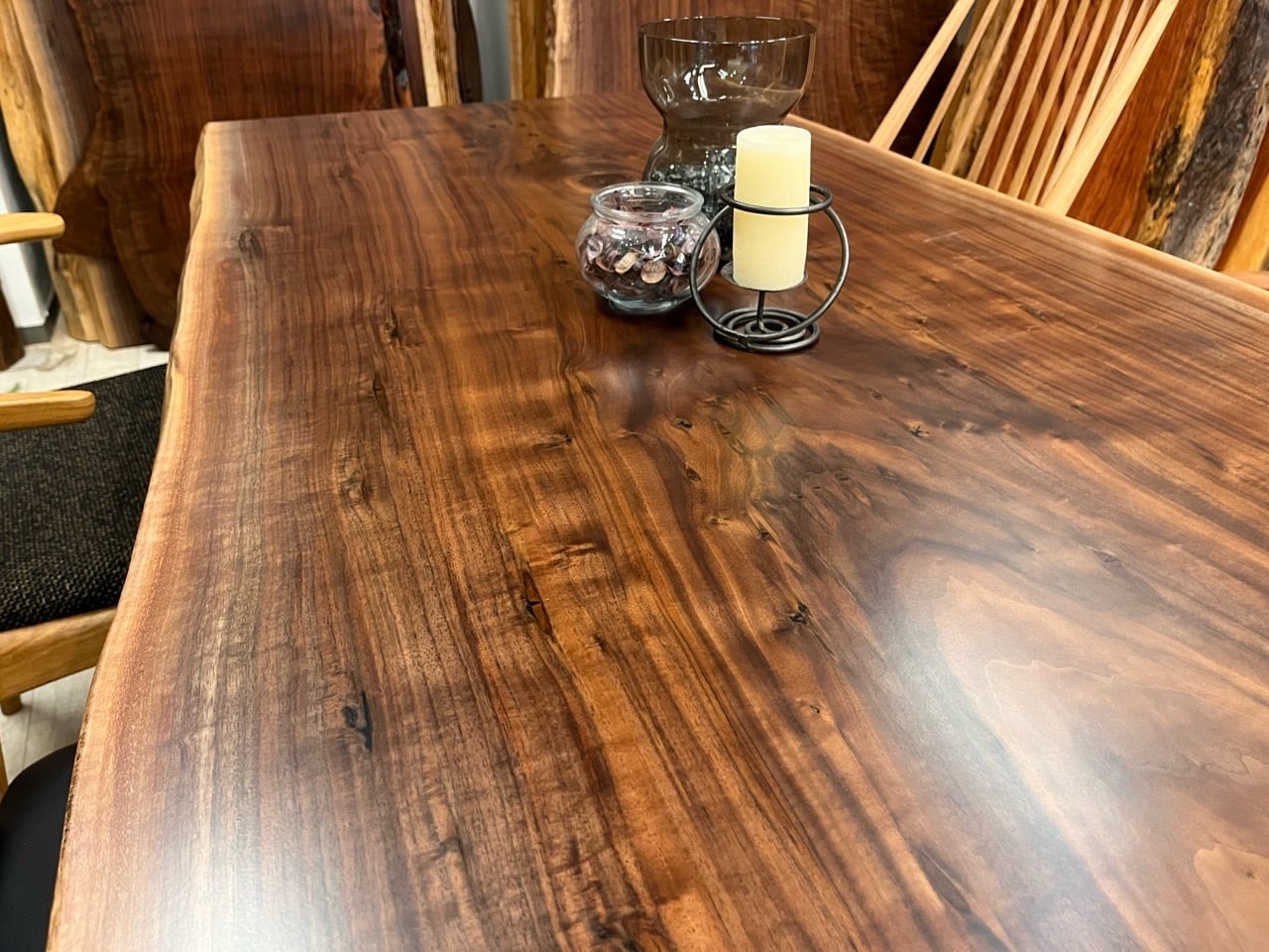 OUTLET】ウォールナット_1600×770-970×50_新宿店_テーブル天板