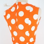 フラメンコ 衣装 ワンピース ドレス ボランテ フリル 水玉 ドット ダンス パーティ 発表会 オレンジ系 ホワイト系 スカート かわいい おしゃれ しっかりした生地 ボリューム感 踊り イベント衣装