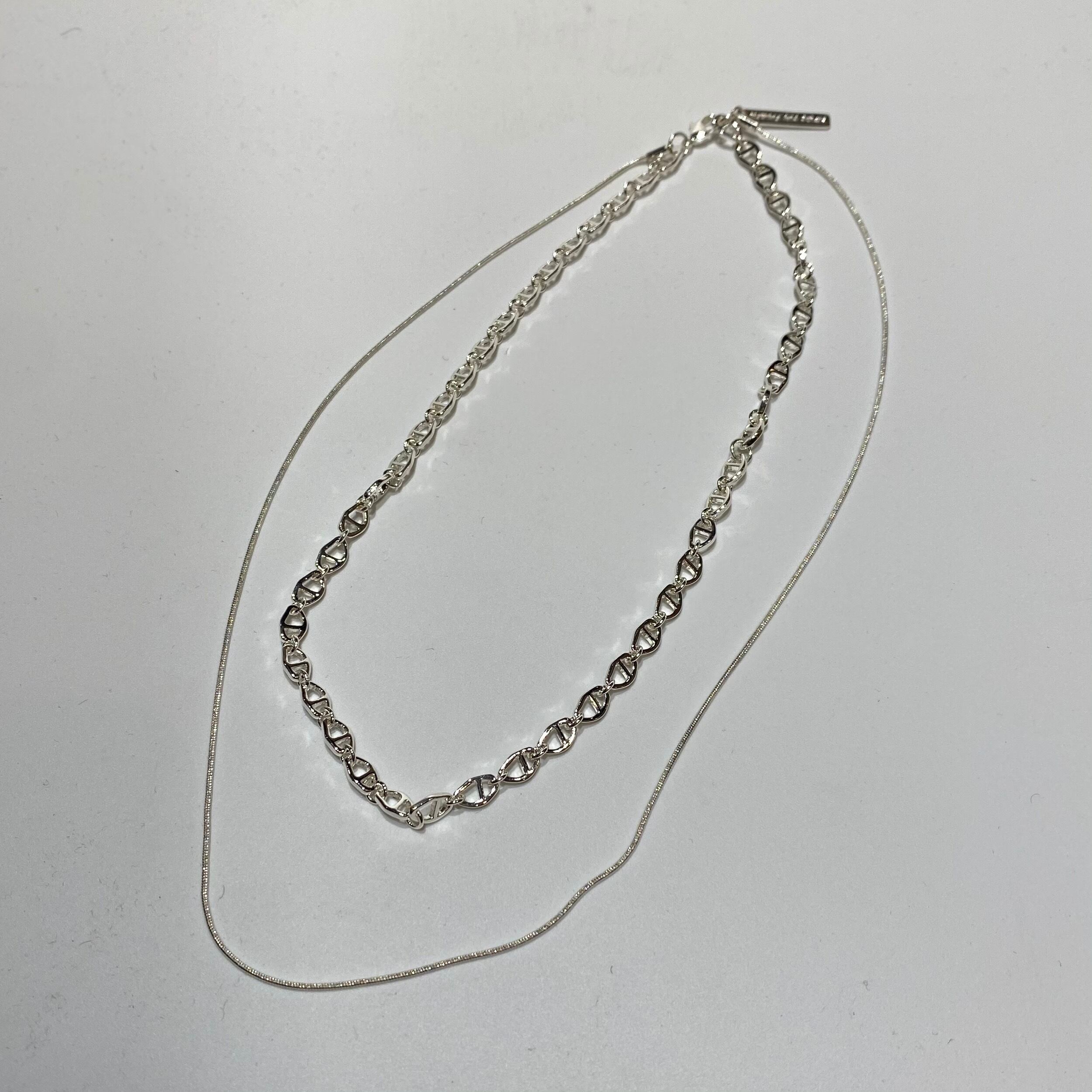 Nothing And Others【ﾅｯｼﾝｸﾞｱﾝﾄﾞｱｻﾞｰｽﾞ】W Chain Necklace . | glamour