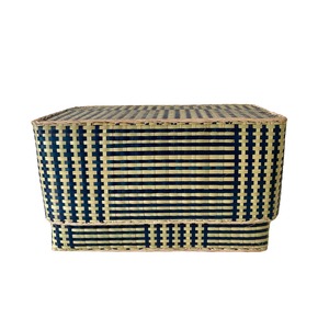 Rectangular colourful basket M w26.5cm×16.5cm×h16cm四角カラフル蓋付き収納かご