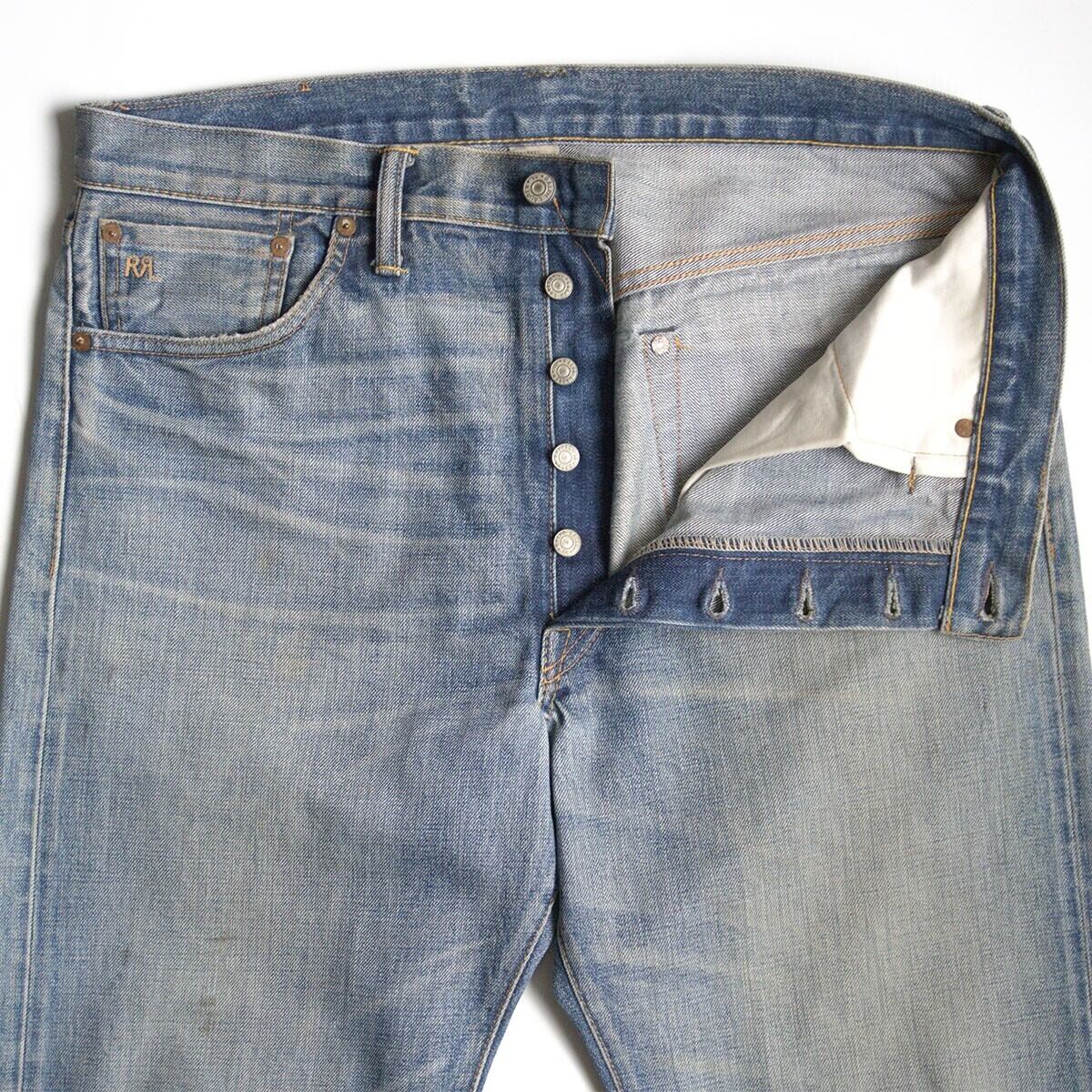 美品】RRL【STRAIGHT-LEG JEANS】【アメリカ製】32×32 ストレートレグ