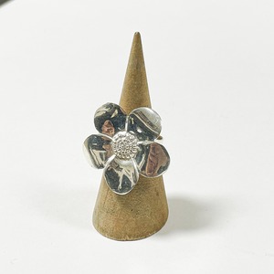 Vintage 925 Silver Flower Ring Made In Euro