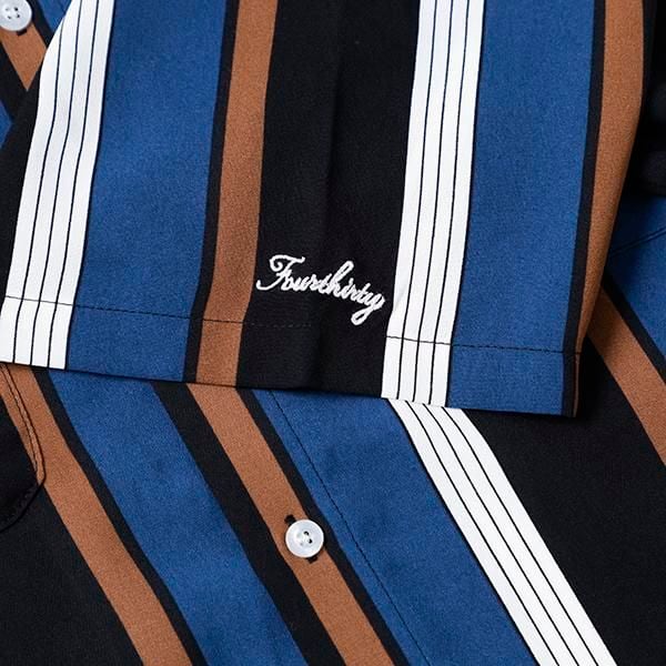 fourthirty】S/S STRIPE BIG SHIRT [ショートスリーブ ストライプ