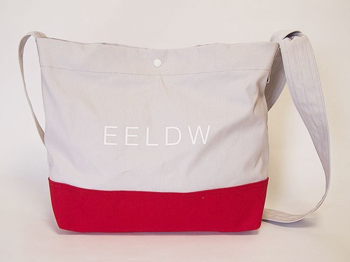 2WAY ショルダー バッグ　"2WAY SHOULDER BAG"  (GRAY×RED)