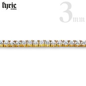 3mm 20cm luxury tennis bracelet gold