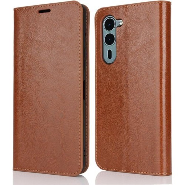 Arrows We2 Plus ケース 手帳型 マグネット無し 耐衝撃 カードケース arrowsWe2Plus M06 SIMフリー F-51E doo au SoftBank 全対応 手帳ケース アローズ We2 プラス カバー アローズWe2plus F51E 適用 case iCoverCase マグネットなし スタンド 光沢加工 牛革 レザー 財布型 カード入れ ライトブラウン 2741