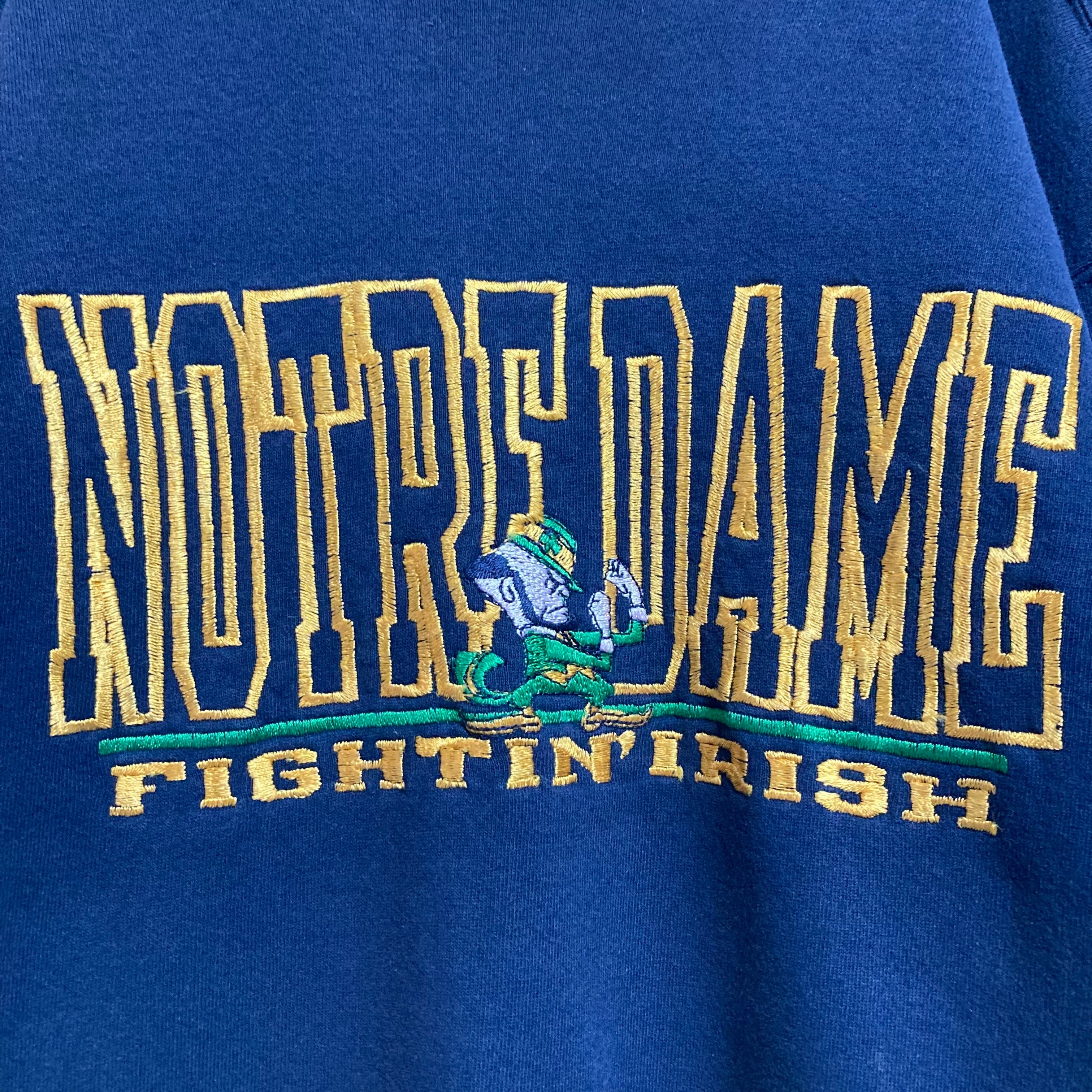 【TEAM EDITION APPAREL】L/S Sweat L Made in USA 90s “NOTRE DAME” スウェット トレーナー  USA製 ノートルダム大学 カレッジロゴ 刺繍ロゴ リブライン vintage ヴィンテージ アメリカ USA 古着