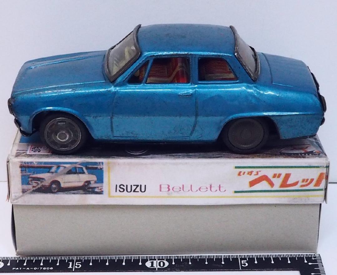 旭玩具【イスズ ベレット緑】ブリキtin toy carミニチュア【箱はコピー】