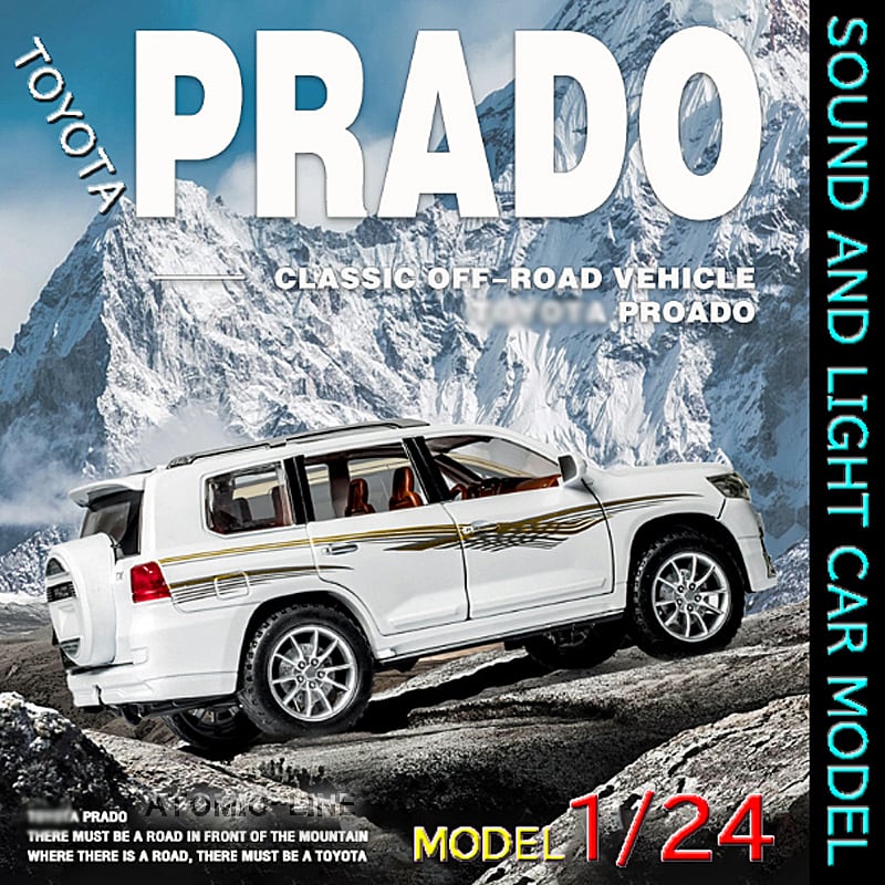 D.Bさん専用　1枚 TOYOTA ランドクルーザー PRADO 1/24 ミニカー 全2色 ライト点灯