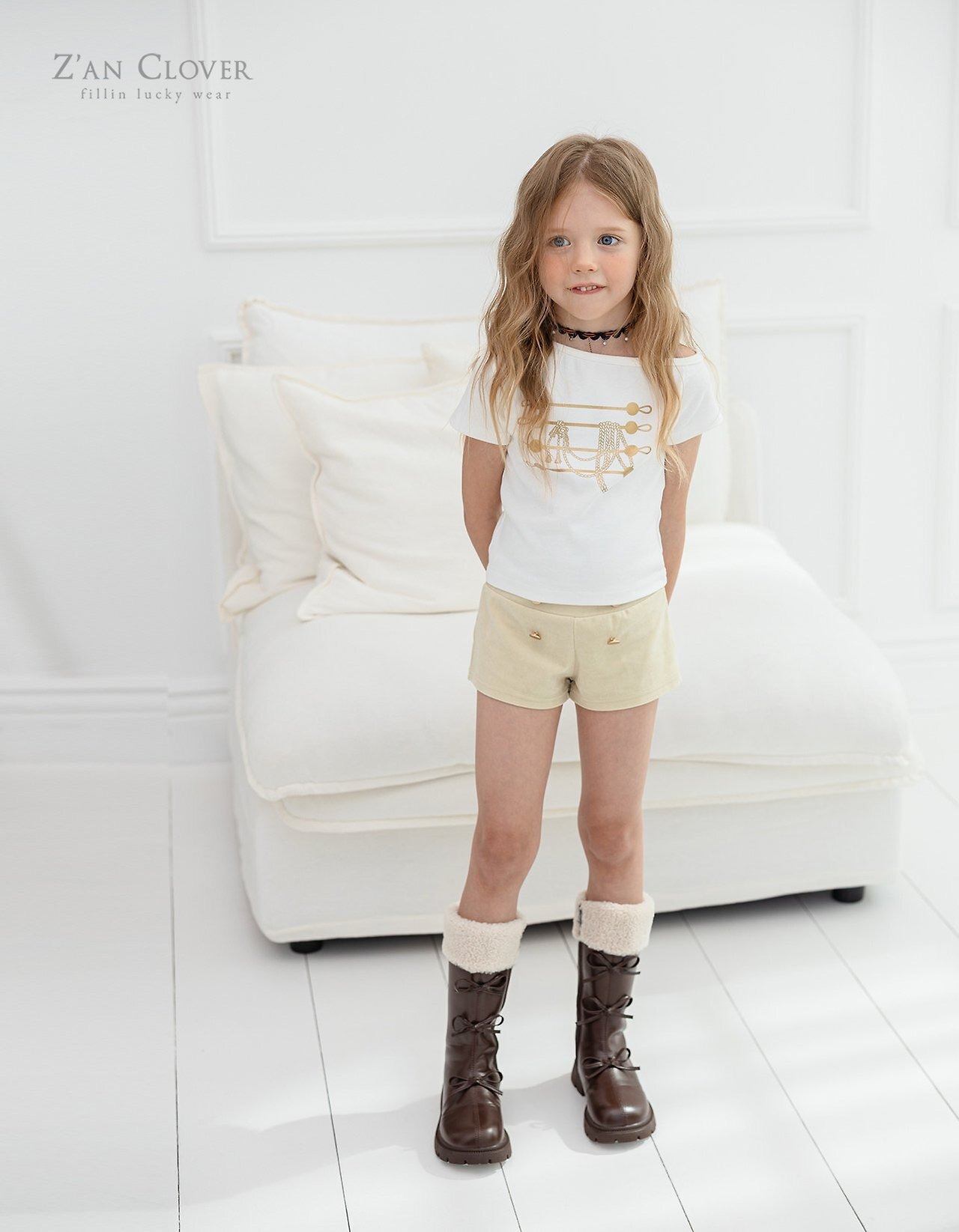 ZAN CLOVER［取寄］velour marine short pants 26winter