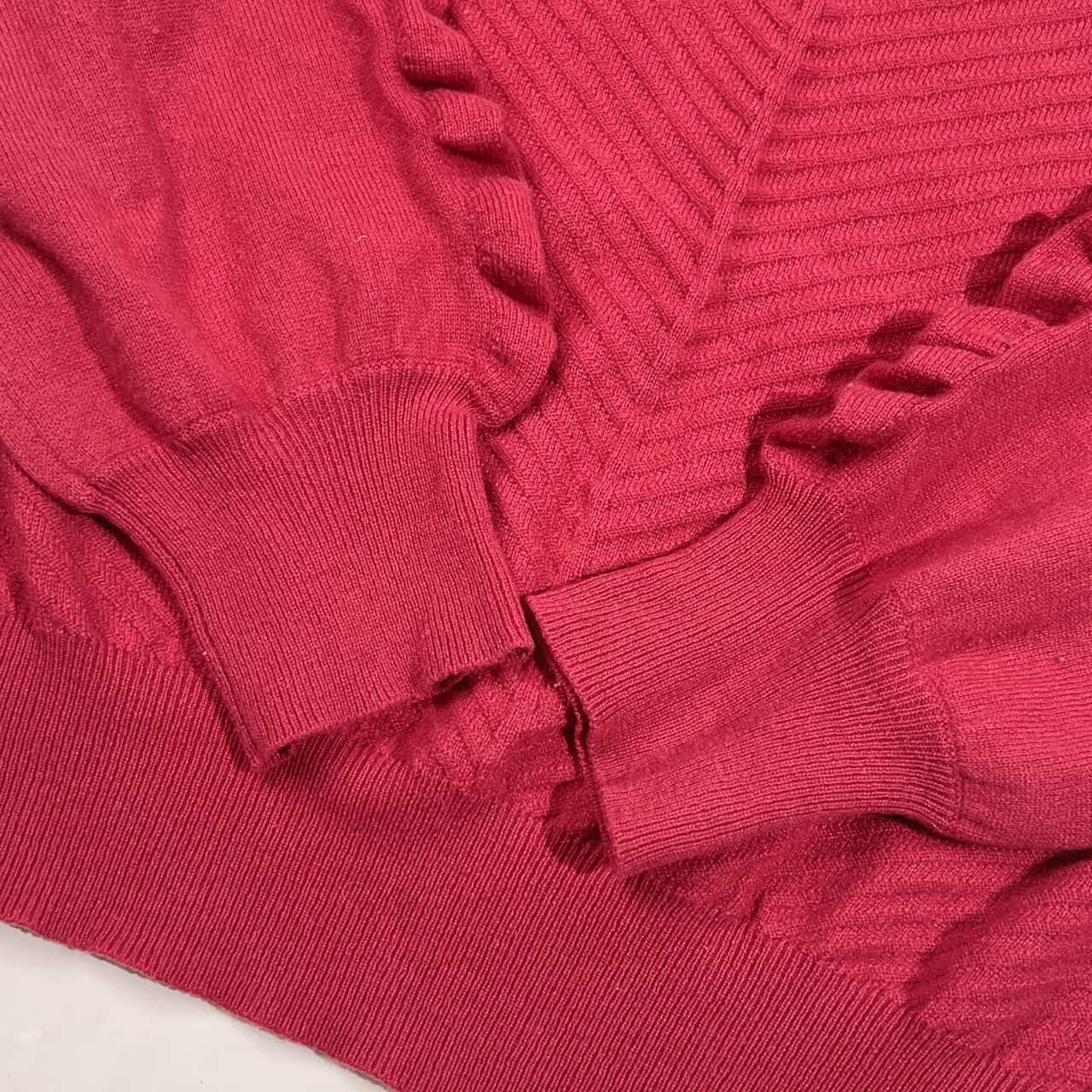 カシミヤ100% Maha Magha マハマハ フリル デザイン ニット セーター /ピンク系 レディース