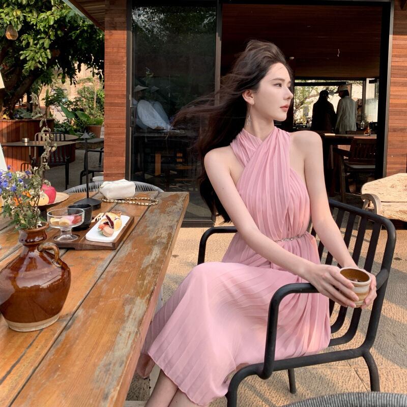 dress】クロスホルターネックワンピース M31361 | nanastyle