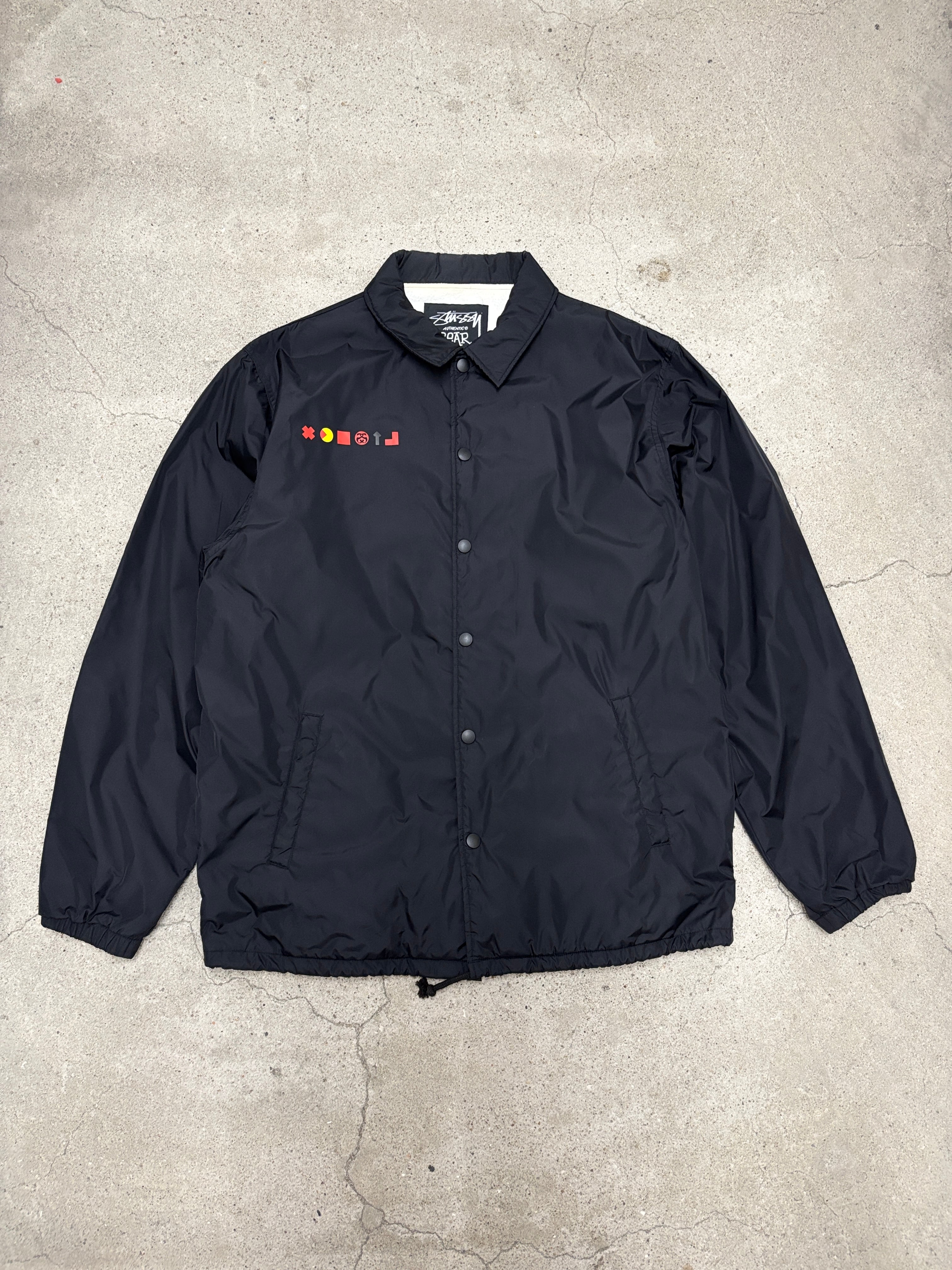 10s STUSSY/Pac-man program Coach Jacket/M/パックマンデザインコ－チ