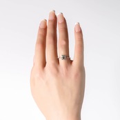 【K18 / 12号】ダイヤモンド ヘイローリング