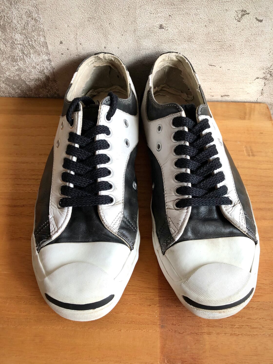 90s USA製 CONVERSE JACK PURCELL RALLY BLACK LEATHER コンバース  