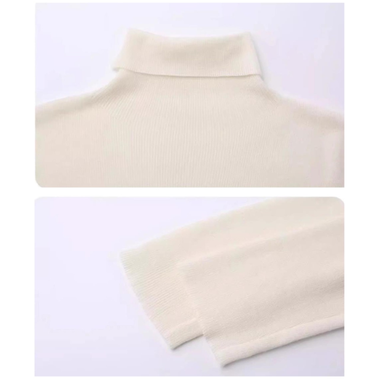 ハイネックスリムボトミングニットトップ 11color A01070