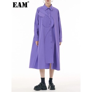 Shirt Asymmetry Long Dress【E0269】