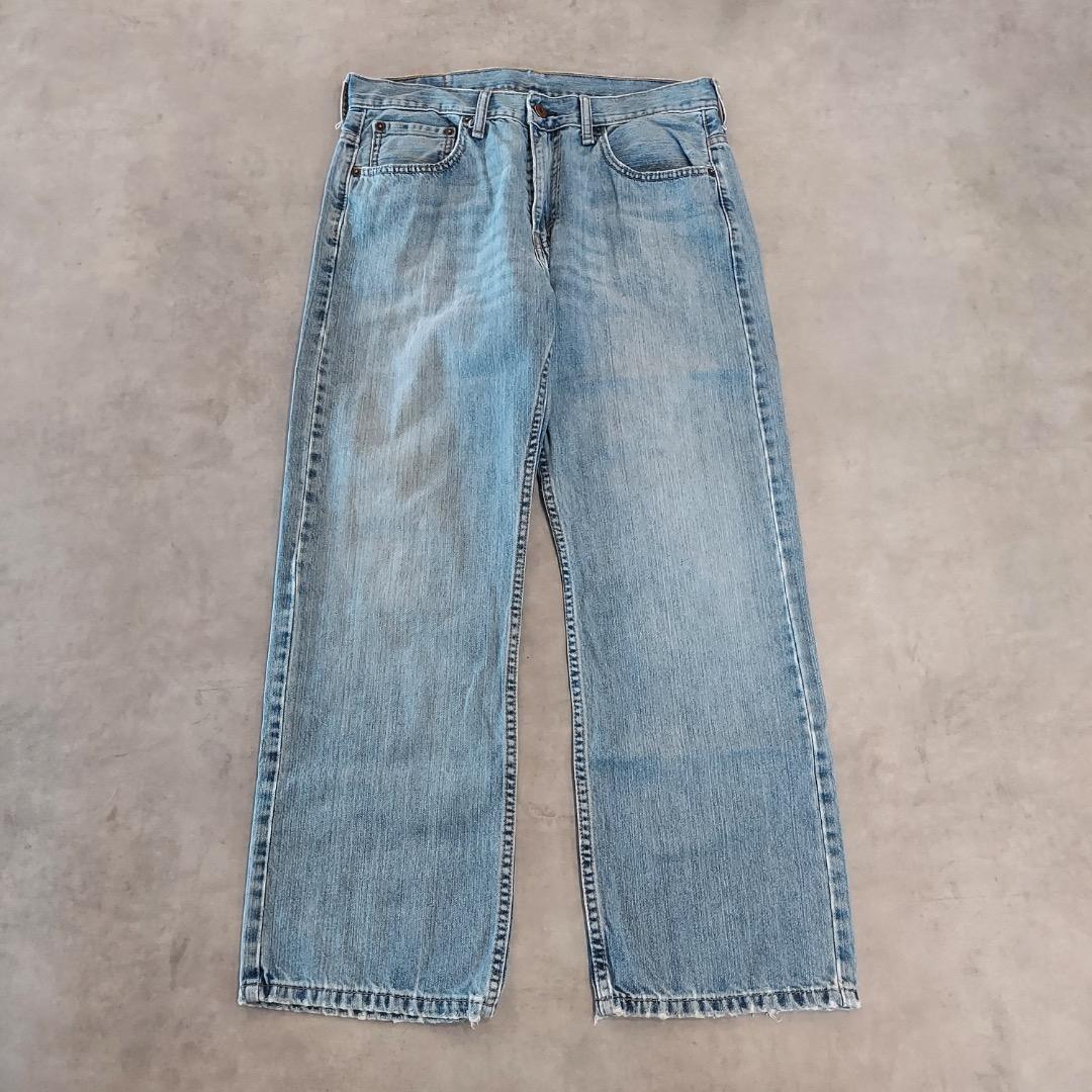 リーバイス569 Levis W32 ワイド バギー 青 古着 ヒゲ 22157