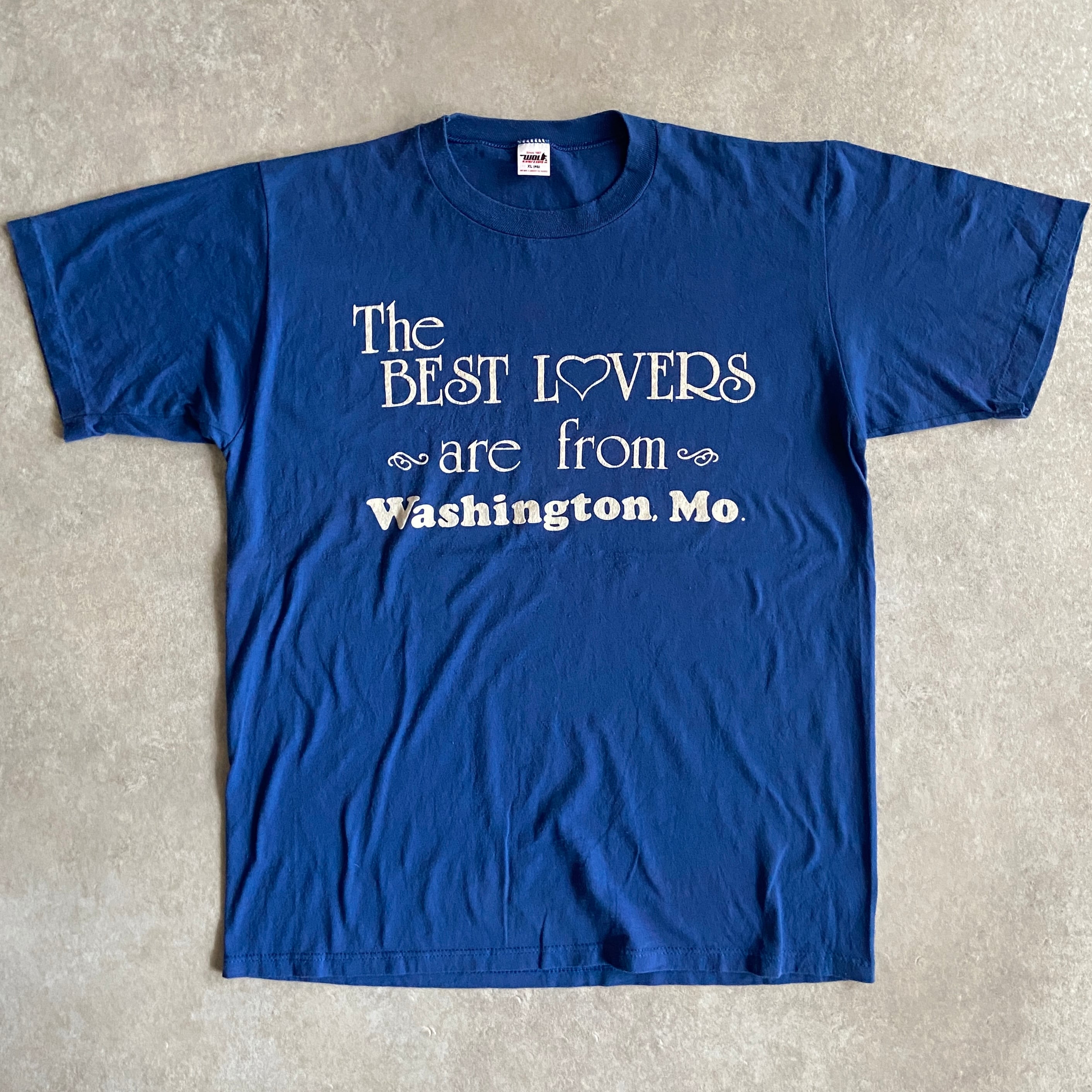 1980s Wolf Message Tee XL Made in USA