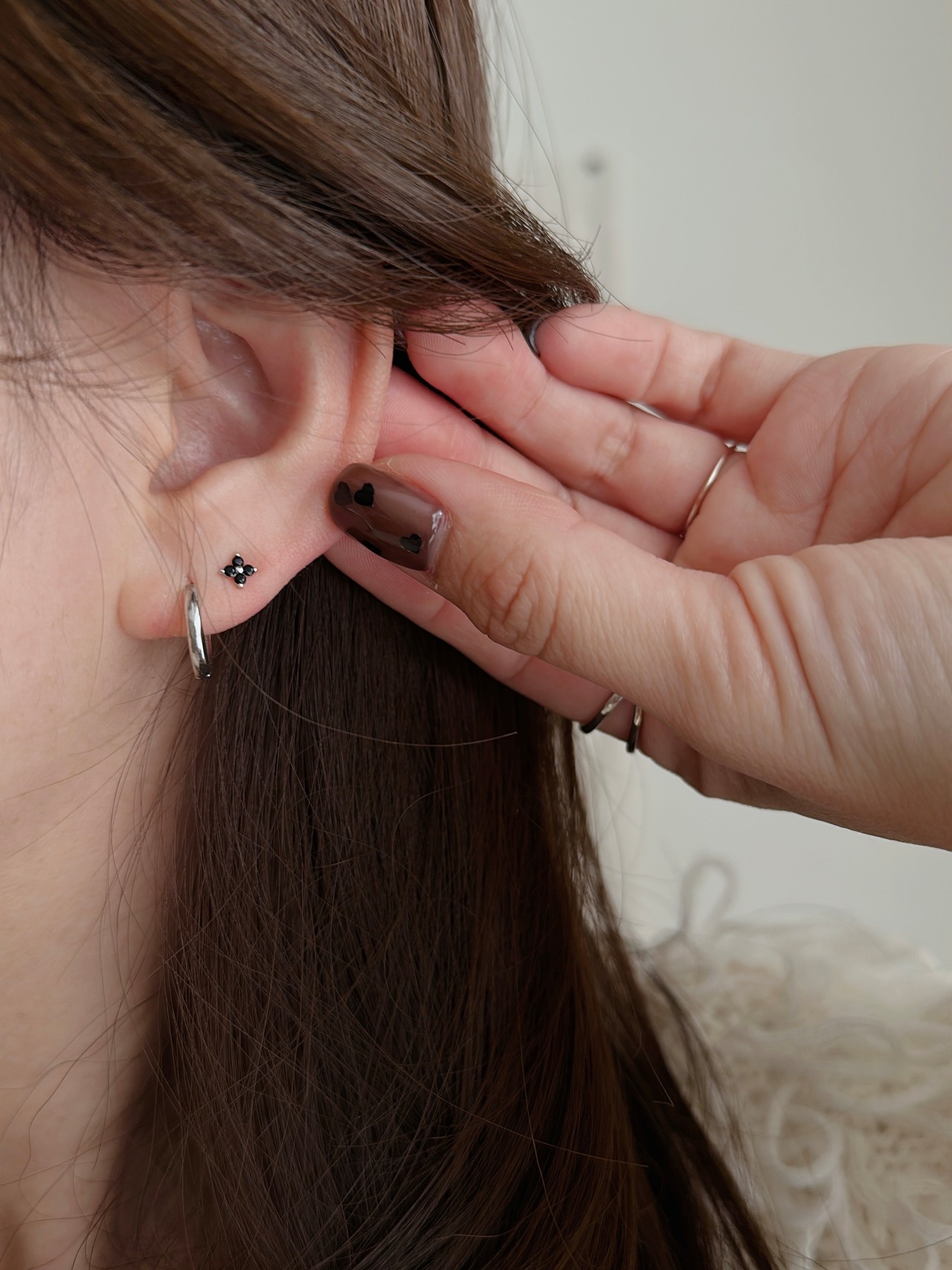 SS スタッドフラワーピアス