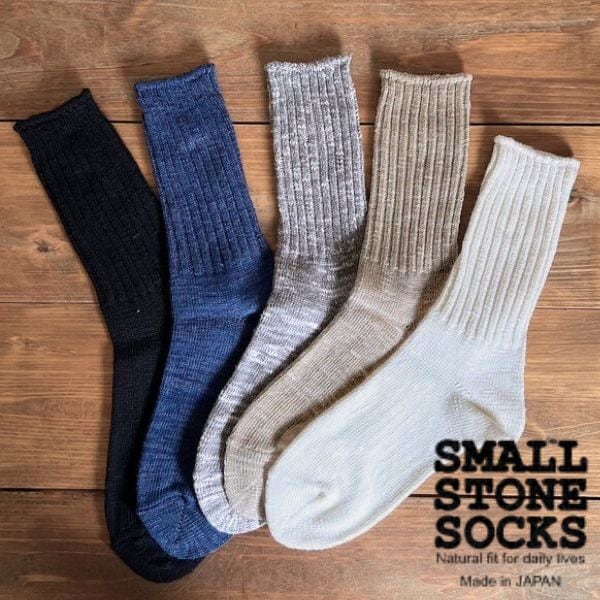 SMALL STONE SOCKS リネンクルーソックス SO1129