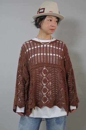 NEW！透かし編みワイドクルー【12606-555-30】2026AW