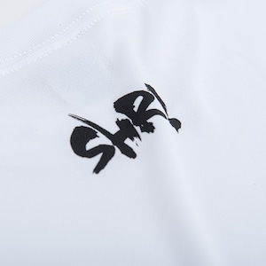 SHOEHURRY! LOGO SILKY DRY LONG T-SHIRT (WHITE/BLACK) | シルキードライロングTシャツ(ホワイト/ブラック)