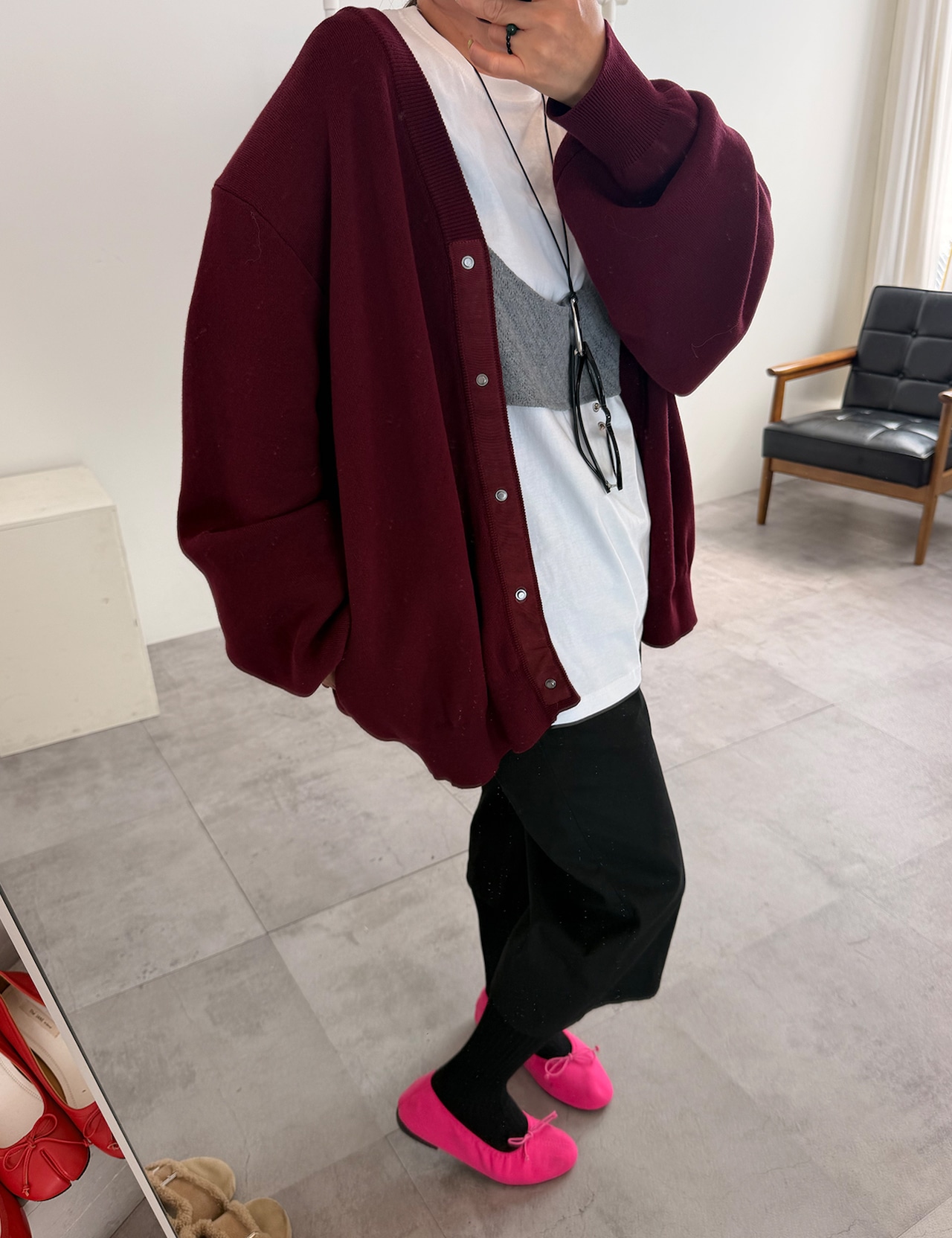 【新作5%OFF・3日間】Over-fit Cotton Cardigan_4colors