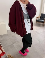 【新作5%OFF・3日間】Over-fit Cotton Cardigan_4colors