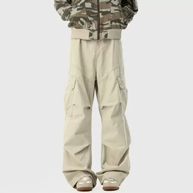 パッチポケット フルレングス カーゴパンツ ◆4col M00128