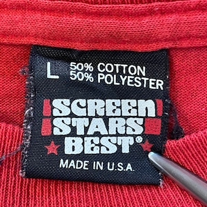 【SCREEN STARS】90s USA製 Tシャツ シングルステッチ Lサイズ ロゴ US古着