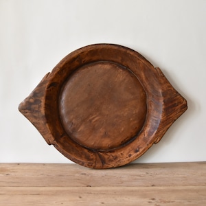 African Vintage Ethnic Wooden Bowl【B】 / アフリカン ヴィンテージ ウッドボウル / DRS-005B