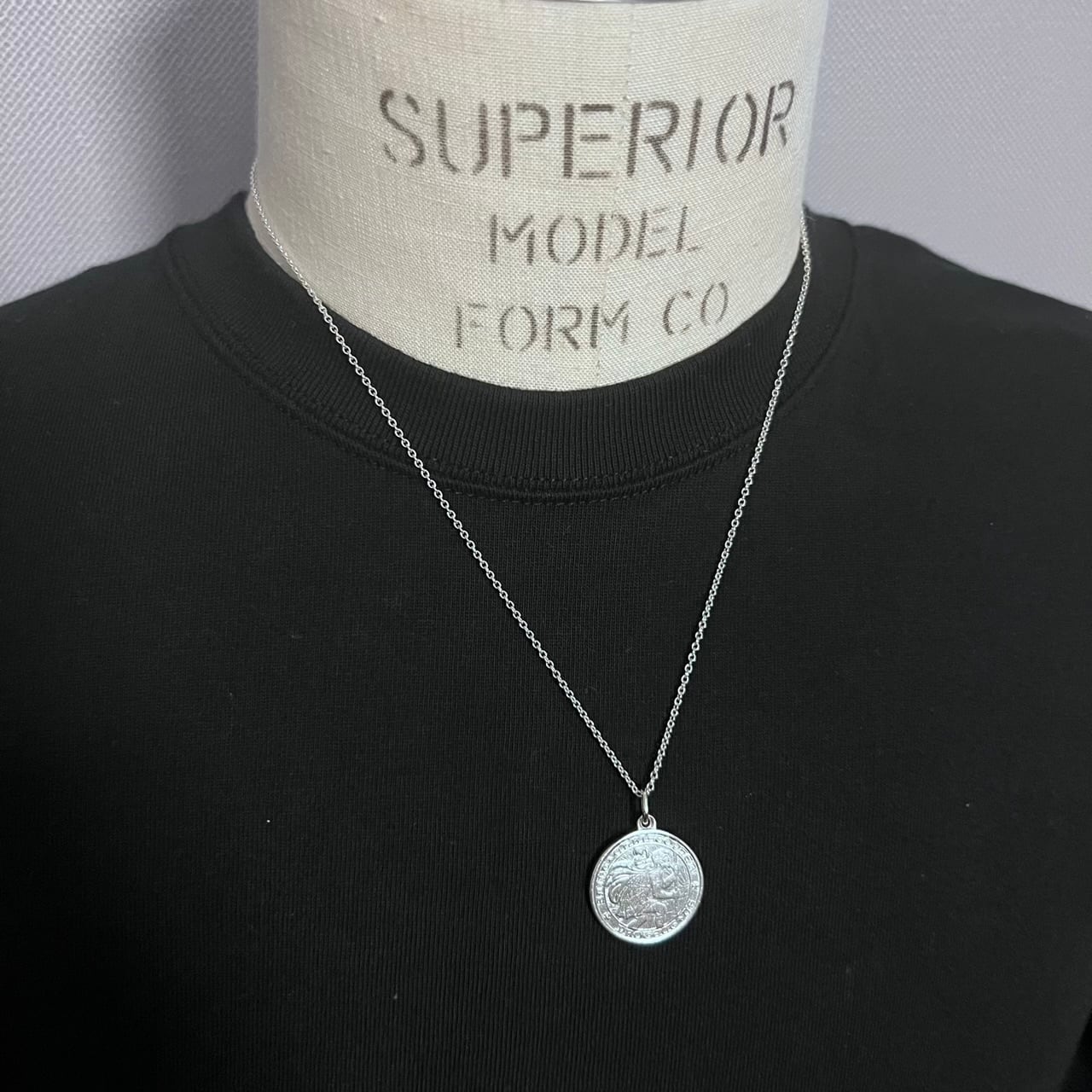 VINTAGE TIFFANY & CO. SAINT CHRISTOPHER Medal Charm Necklace