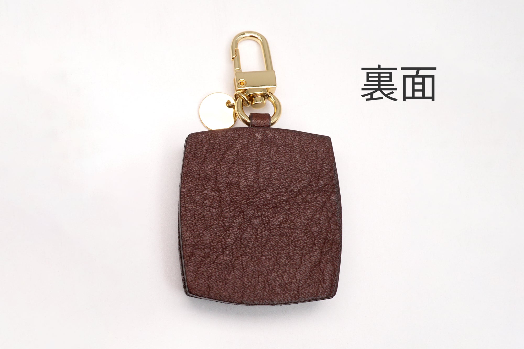 くまちゃんブラウニーのキーホルダー（本革製）／お菓子な革小物