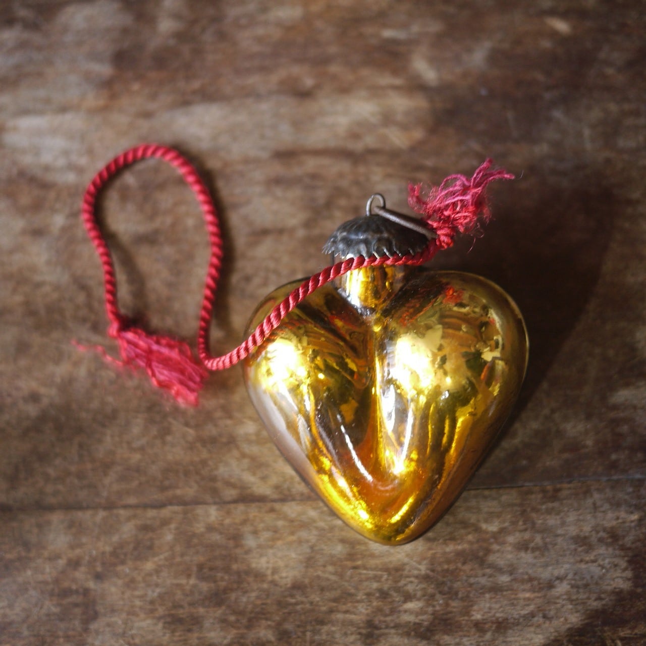 ハート型クリスマスクーゲル アンバーガラス ドイツ | こりすのパン屋