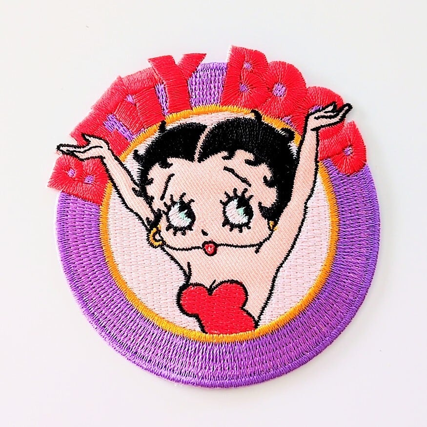 送料無料！ ★刺繍アイロンワッペン★【Betty Boop（ベティブープ）】〚アメリカン雑貨 アメトイ〛