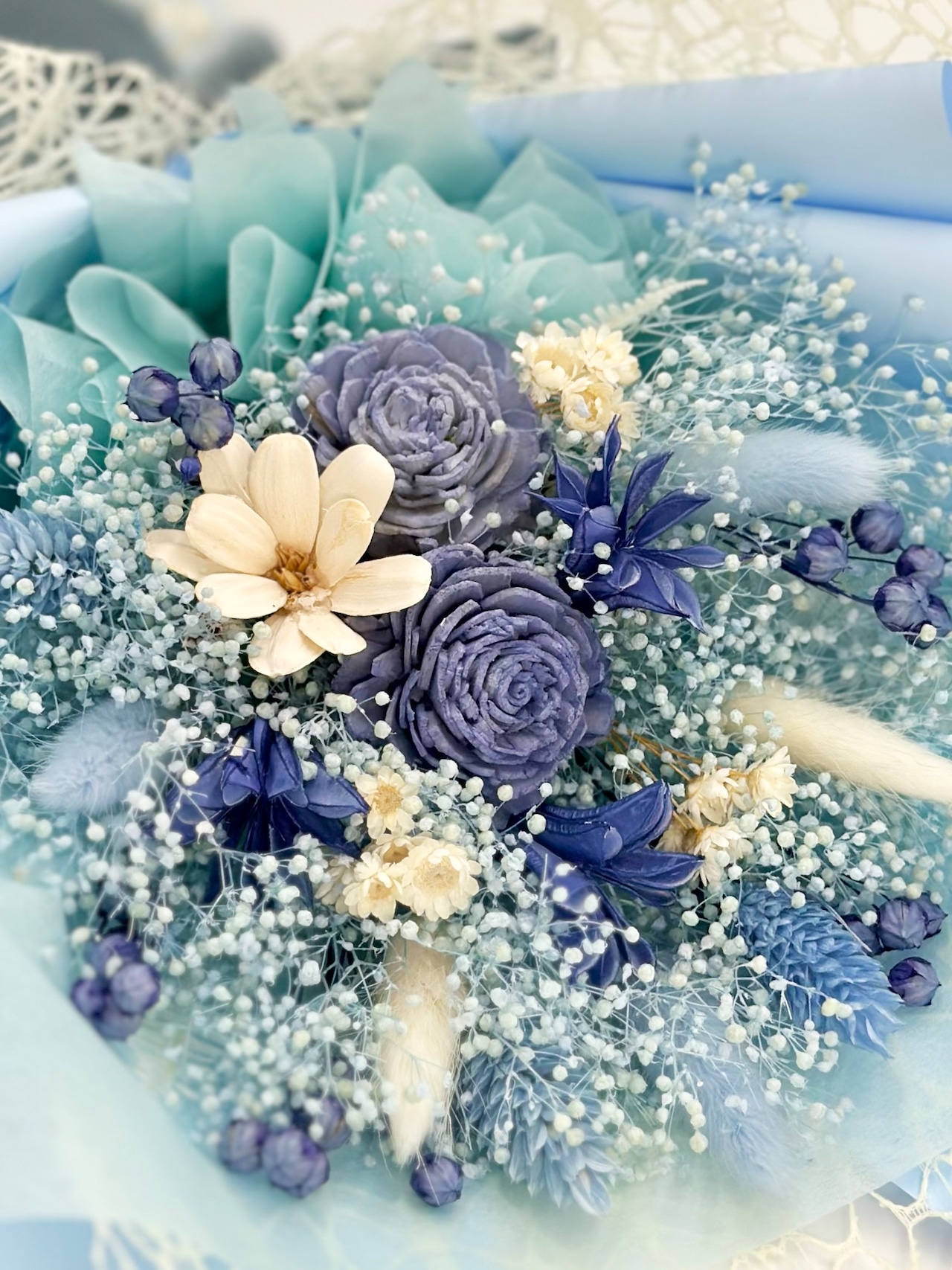 ドライフラワー花束(空色) □Sサイズ 【定番商品】 画像2