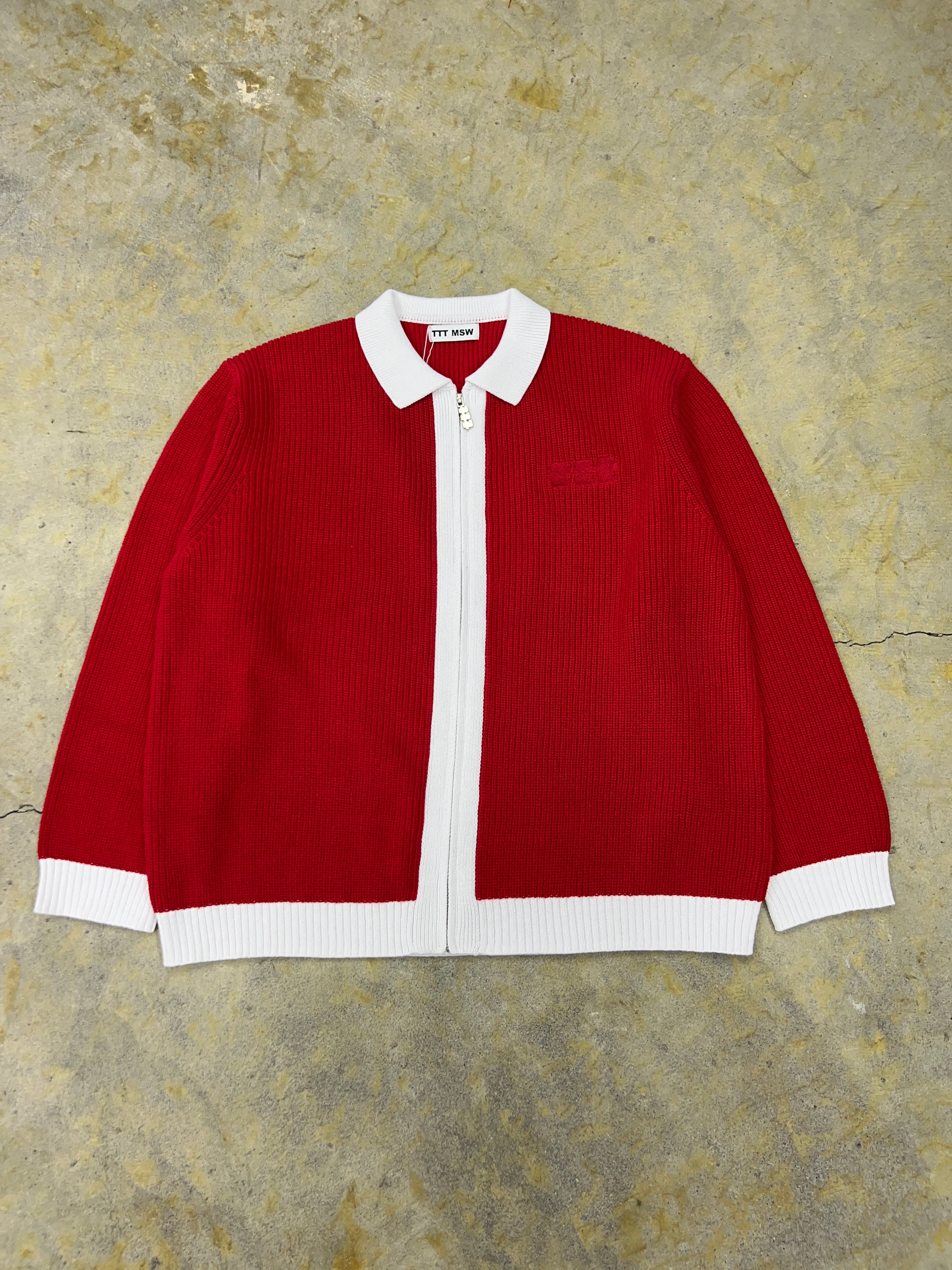 TTT MSW | New standard zip up cardigan | Red | HOWDAY