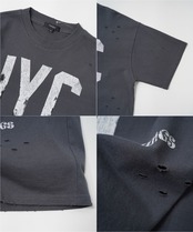 ＼SALE／◆ダメージ バイオウォッシュ加工 Tシャツ◆ms-8245-121