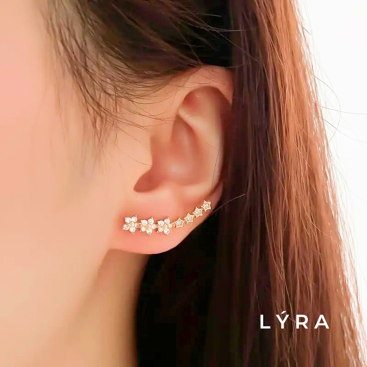 ルミナスフラワーピアス | LYRA（ライラ） | 金属アレルギー対応 