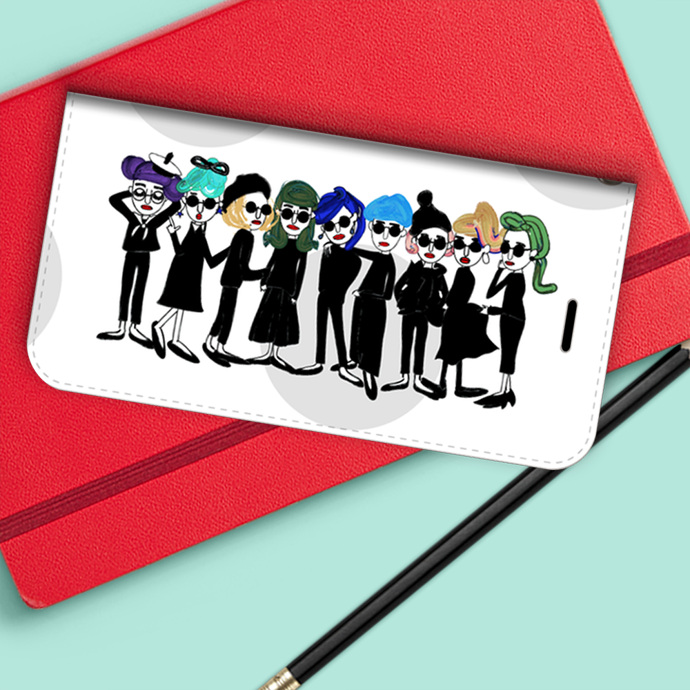 帯なし手帳型ケース・“羊毛Girls_Tama”