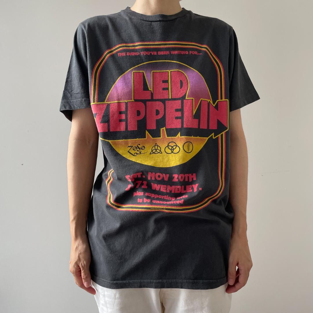 GF619 2010s 古着 Tシャツ レッドツェッペリン バンドT 黒フェード