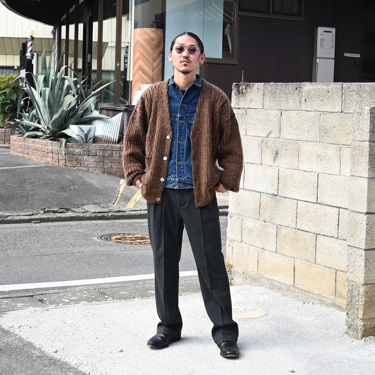 YASHIKI(ヤシキ)Sekkei mohair Cardigan style