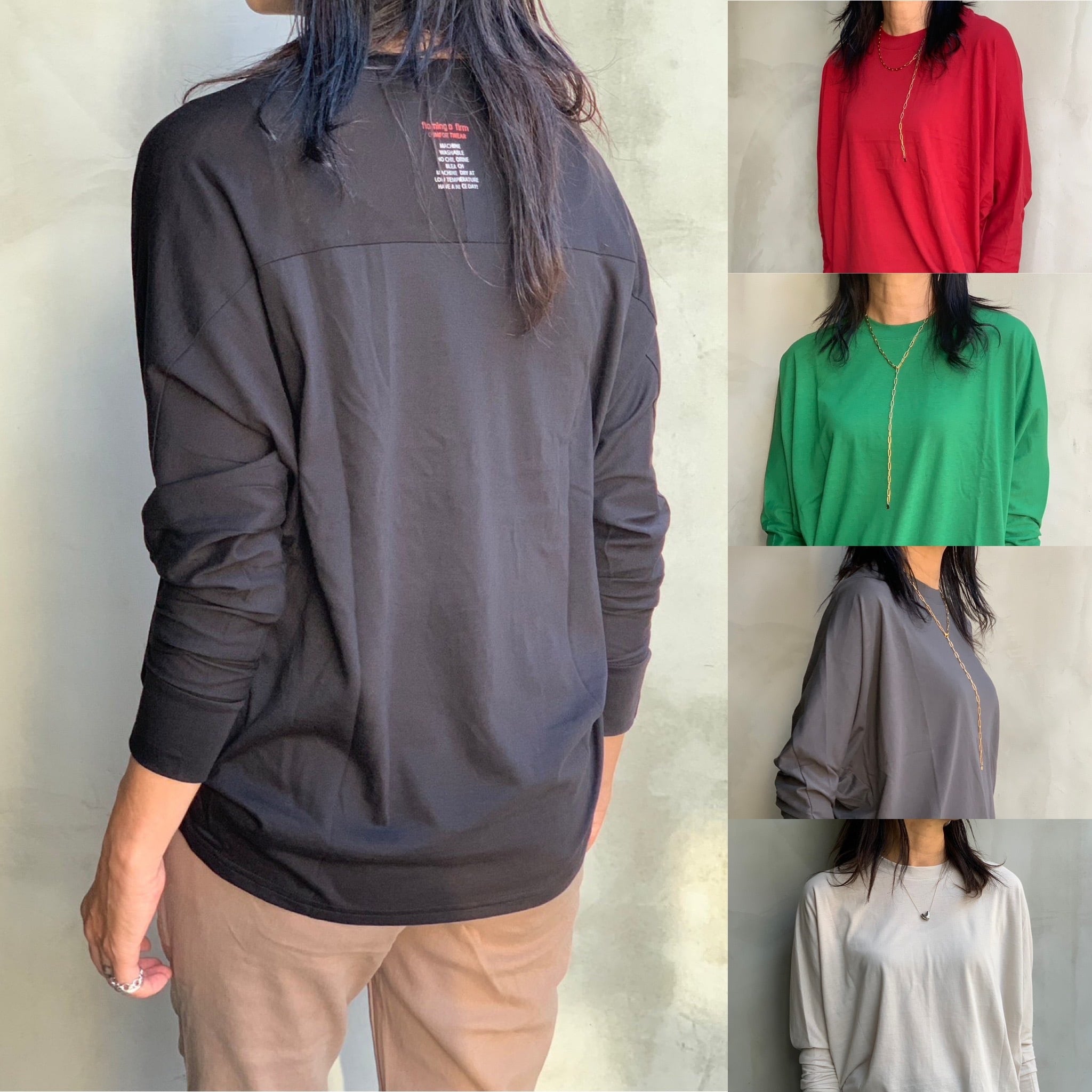 フラミンゴファーム デニムロングシャツ Flamingo firm】袖リブデニム