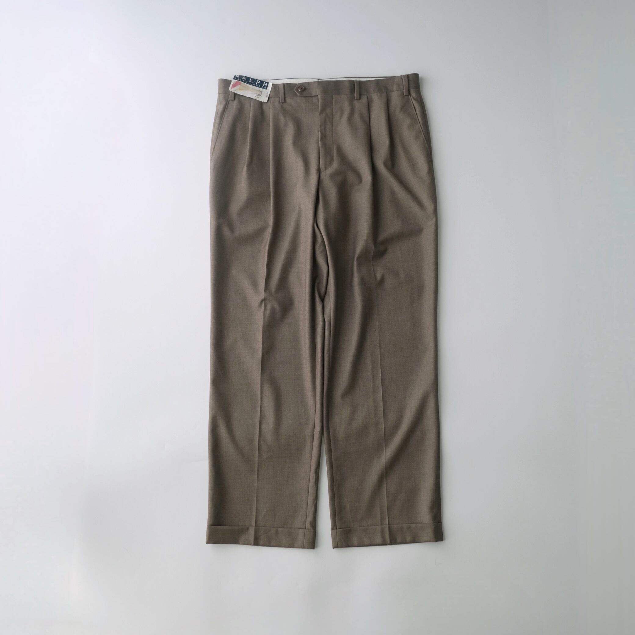SLATES】90's Two tuck Slacks Charcoal W34L31 | RE:FOUND