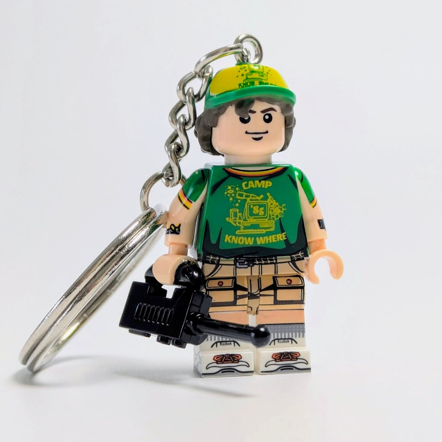 12月下旬再入荷予定!☆ブロックフィギュアキーホルダー☆【 Stranger Things / ストレンジャーシングス 】 ダスティン ヘンダーソン 「スージー、応答せよ!」ver. 〚アメリカン雑貨 アメトイ〛