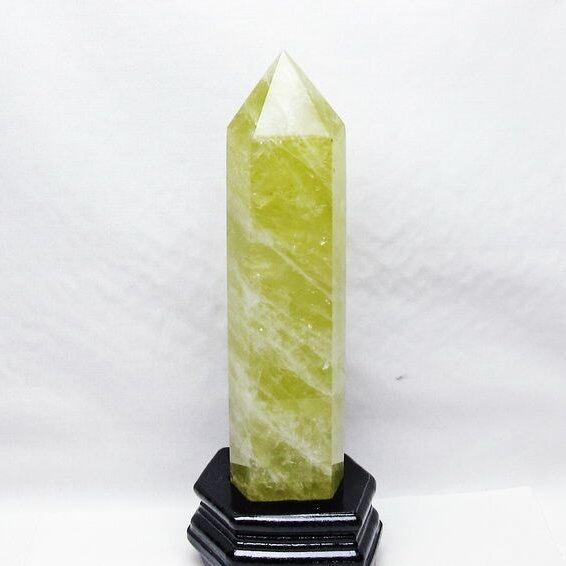 1.3Kg シトリン 六角柱 シトリンクォーツ ポイント 台座付属 一点物 152-4138