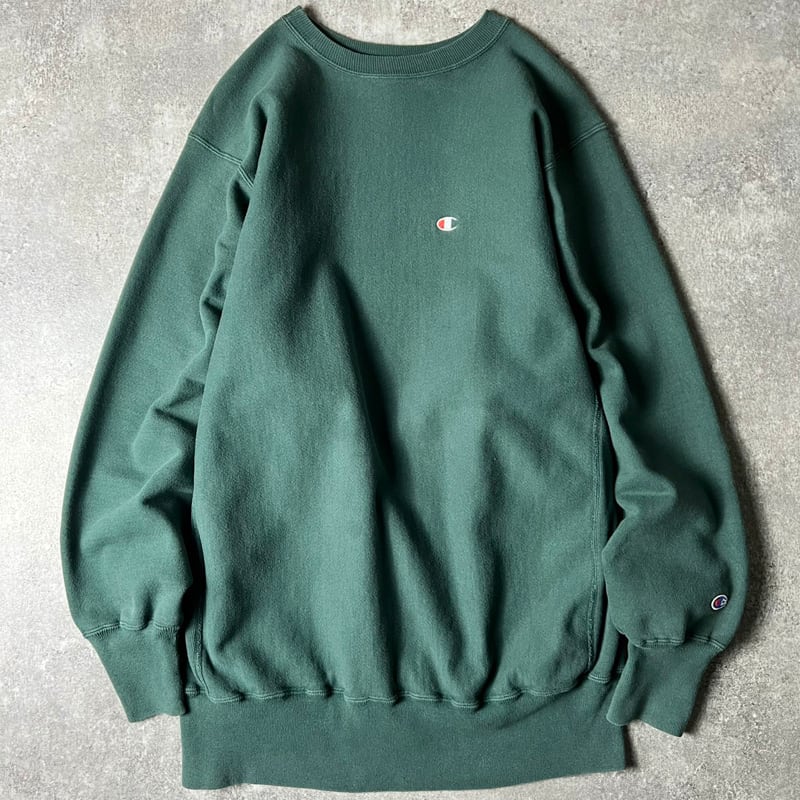 90s チャンピオン usa製 リバースウィーブ 3段 XXL グリーン 90s