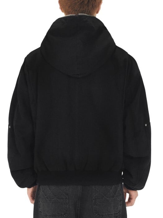 ★OY★DUMP WORK HOODED JACKET - WASHED BLACK★正規品/送料込 ☆NCT DREAM ジェノ 着用!!【OY】DUMP WORK HOODED JACKET